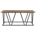 Mesa de café de madera reciclada 100x50x40 cm de madera de ingeniería y metal