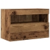 Mueble de TV de pared con luces LED Madera vieja 60x30x40 cm