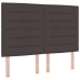 Cabecera LED  Diseño en Líneas Marrón Oscuro 80 cm Tela