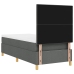 Cama con Box Spring y Colchón Gris Oscuro 100x200 cm Tela