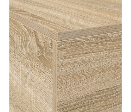 Cama  con Almacenamiento Roble Sonoma Madera elaborada 140 x 200 cm