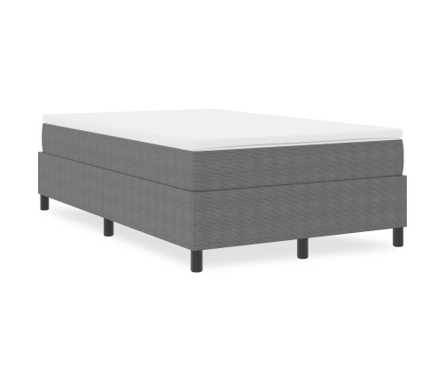 Cama Box Spring  Gris Claro 120x200 cm Tela de Pana