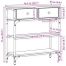 Mesa Consola  Madera Vieja 72,5x25x75 cm Madera de Ingeniería y Acero