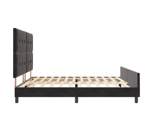 Estructura de Cama Negra 200x200 cm Terciopelo