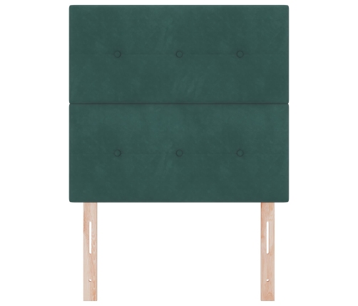 Cabecero LED  Verde Oscuro 100 cm Terciopelo