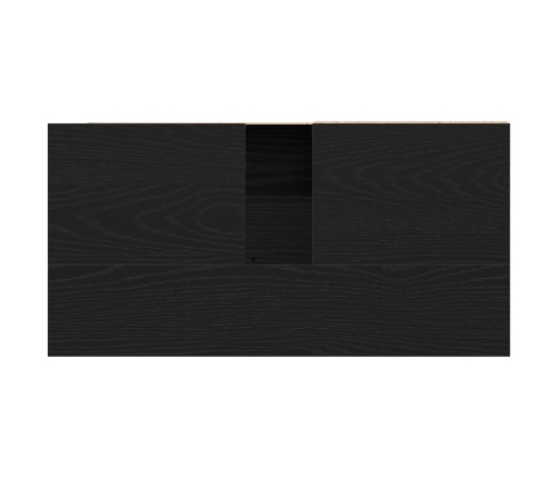 Gabinete de fregadero Madera de roble negra 65x33x60 cm Madera elaborada