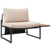 Conjunto de Comedor Jardín de 2 Piezas Silla Individual con Cojines Taupe