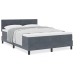 Cama con Somier  y Colchón Gris Oscuro 160x200 cm Terciopelo