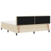 Cama Box Spring con Colchón & LED Crema 180x200 cm Tela