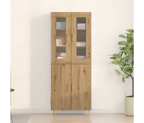 Highboard Artisan Oak 69.5x34x180 cm Madera Elaborada