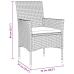 Conjunto de Comedor de Jardín de 3 Piezas Marrón Poliratán
