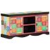 Mueble de TV Multicolor 100x35x50 cm Madera Sólida de Mango