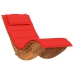 Tumbona Set de 2 Rojo Madera y Tela Estándar Plegable