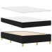Cama Box Spring  con Colchón y Banco Negro 120x200 cm Tela