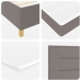 Cama Box Spring  con Colchón Taupe 120x200 cm Tela