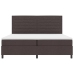 Cama con muelles  con colchón y luces LED Marrón oscuro 200x200 cm Tela