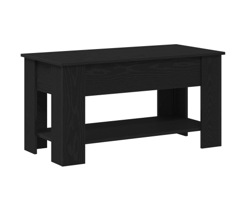 Mesa de café de roble negro  - 101x49x52 cm fabricada con madera engineered