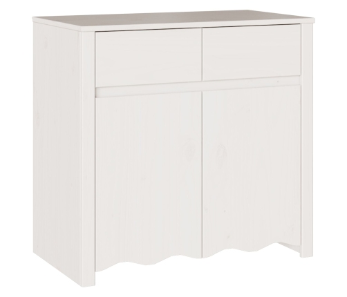 Aparador ""DRAMMEN"" Blanco 79x43x75,5 cm Madera Sólida de Pino