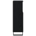 Armario de Baño  Negro Roble 30x30x100 cm Madera Elaborada