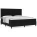 Cama con Base y Colchón Negro 200x200 cm Tela