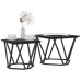 Mesa de Café  Roble negro Marco de metal, superficie de madera