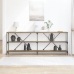 Mesa Consola  Roble Artesano 200x30x75 cm Madera Ingenierizada y Acero