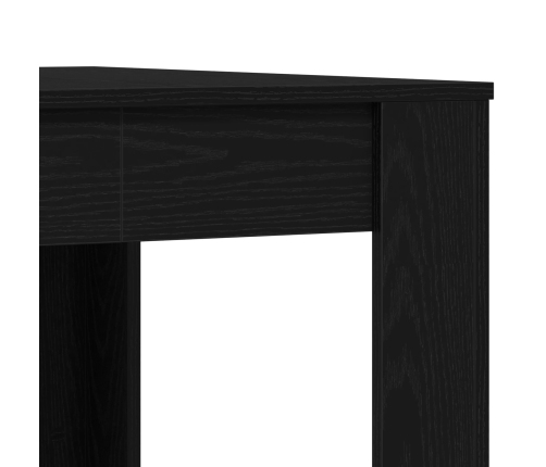 Mesa de Comedor  Negra de Roble 140x74,5x76 cm de Madera de Ingeniería