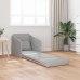 Sofá Cama de Piso  2 en 1 Gris Claro 65x80x83 cm Tela