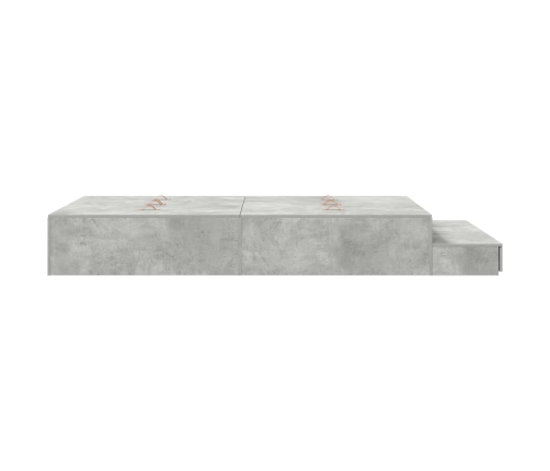 Estructura de Cama con Almacenamiento  Gris Concreto