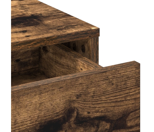 Mesa de tocador  con luces LED en roble ahumado 50x41x135 cm