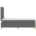 Cama con Box Spring y Colchón Gris Oscuro 100x200 cm Tela
