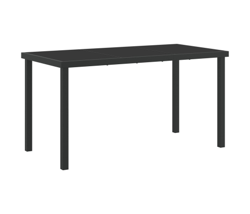 Conjunto de Comedor de Jardín de 5 Piezas Gris Ratán Poliéster