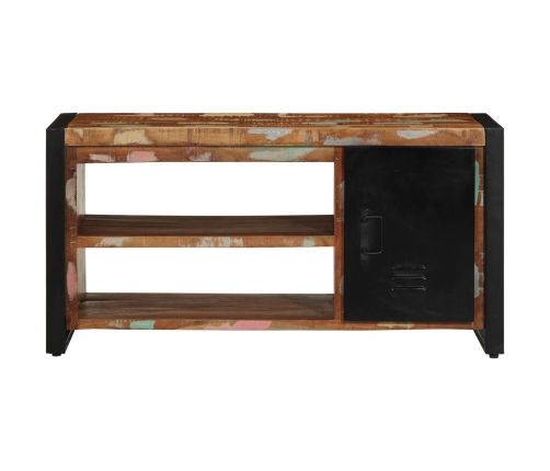 Banco para zapatos Multicolor 100x40x50 cm Madera recuperada
