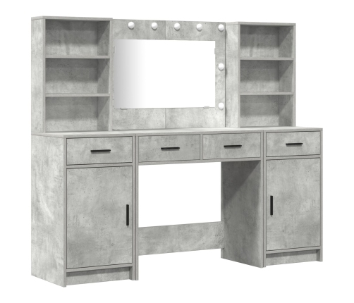 Conjunto de Tocador de 3 Piezas  en Gris Concreto de Madera Engineered