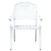 Conjunto de Bistro de Jardín de 3 Piezas  Blanco de Aluminio Fundido