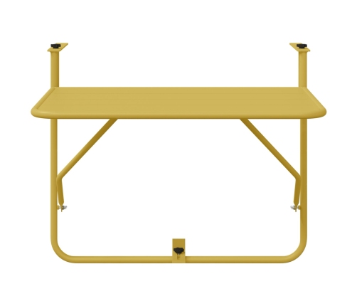 Mesa Plegable Colgante de Balcón  - Dorada, 60x40 cm, Acero