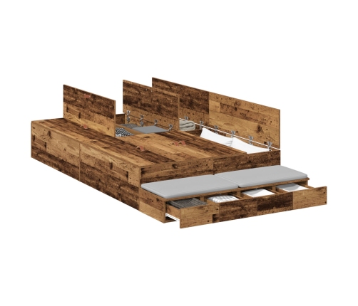 Estructura de cama  Madera vieja 120x200 cm