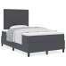 Cama con Base y Colchón Gris Oscuro 120x200 cm Tela de Pana
