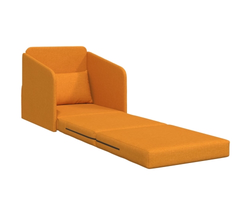 Sofá cama de suelo  2 en 1 Amarillo Oscuro 65x80x83 cm Tela