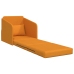 Sofá cama de suelo  2 en 1 Amarillo Oscuro 65x80x83 cm Tela