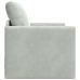 Sofá de suelo convertible  de terciopelo 74x77x81 cm Gris Claro