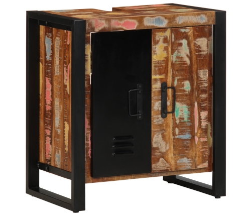 Armario de Baño  Multicolor 55x35x60 cm Madera Maciza Reciclada