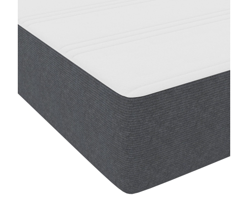 Cama con somier  con colchón gris oscuro super king tela de corduroy