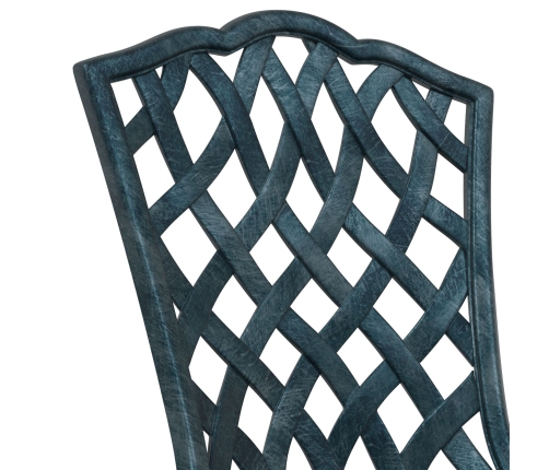 Conjunto de bistro de jardín de 3 piezas  Verde de aluminio fundido