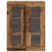 Armario de pared vidaxl con puertas de vidrio madera vieja 69,5x34x90 cm
