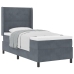 Cama con Box Spring y Colchón  Gris Oscuro 100x200 cm de Terciopelo