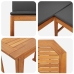 Set de Comedor de Jardín de 5 Piezas con Cojines de Madera de Acacia
