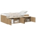 Estructura de Cama de Almacenamiento Roble Artesanal 80x200 cm