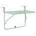 Mesa Colgante Plegable de Balcón - Verde Menta, 60x40 cm, Acero