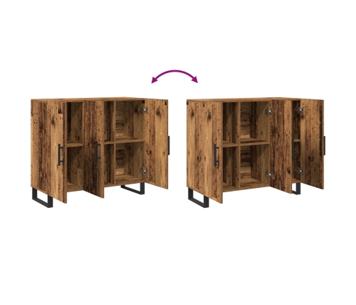 Sideboard  con 3 puertas de madera vieja 90x34x80 cm de madera compuesta